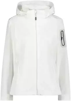 Куртка CMP Softshell с капюшоном, дышащая, ветро- и водоотталкивающая, цвет Bianco-Stone