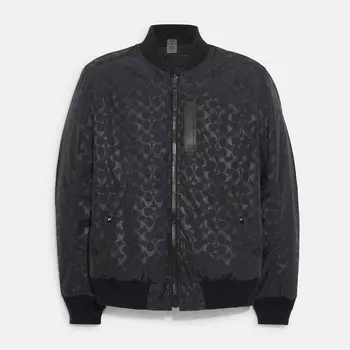 Куртка Coach Outlet Reversible Signature Ma 1, синий/серый