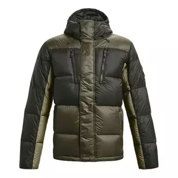 Куртка coldgear infrared down blocked jacket 'black olive' Under Armour, зеленый