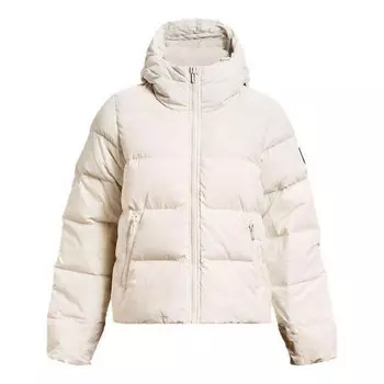 Куртка coldgear infrared down hooded jacket 'beige' Under Armour, бежевый