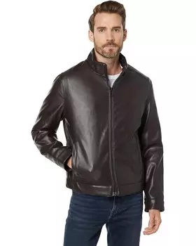 Куртка Cole Haan 26" Clean Moto Jacket, темно-корчневый