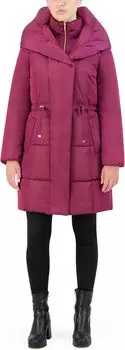 Куртка Cole Haan Shawled Hood Mineral Nylon Coat with Bib, цвет Ruby