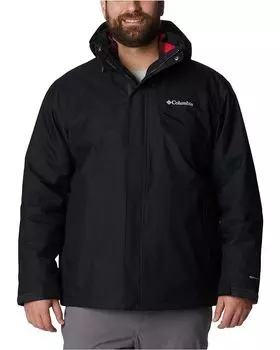 Куртка Columbia Big & Tall Bugaboo II Fleece Interchange, цвет Black/Mountain Red Check/Mountain Red Pops