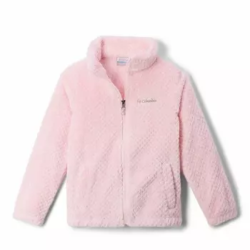 Куртка Columbia Fireside Sherpa с молнией во всю длину для девочек 4–20 лет, цвет Satin Pink