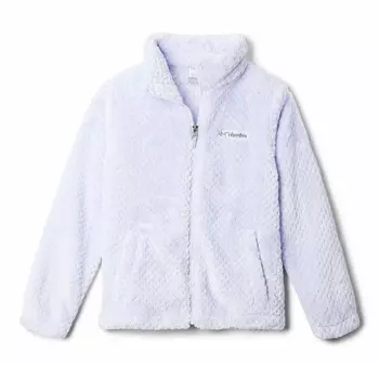 Куртка Columbia Fireside Sherpa с молнией во всю длину для девочек 4–20 лет, цвет Snowdrift