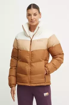 Куртка Columbia Pufect с цветными блоками, коричневый