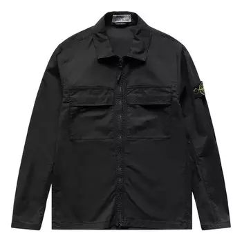 Куртка compass logo shirt jacket 'black' Stone Island, черный
