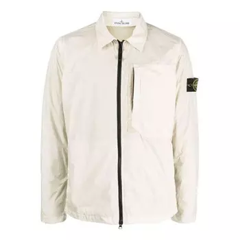 Куртка compass patch collared zip up jacket 'plaster' Stone Island, белый