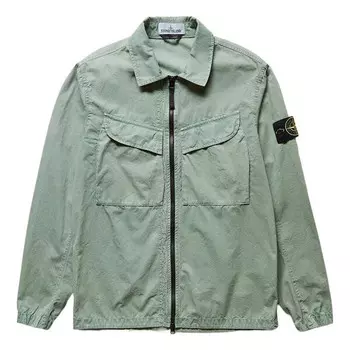 Куртка compass patch flap pocket shirt 'green' Stone Island, зеленый
