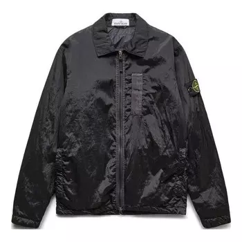 Куртка compass patch zipped jacket 'black' Stone Island, черный