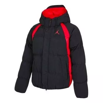 Куртка contrasting colors printing stay warm hooded jacket black Air Jordan, черный