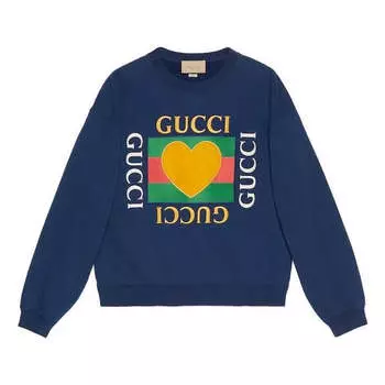 Куртка cotton jersey sweatshirt 'blue' Gucci, синий
