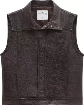 Куртка Courrèges Vinyl Sleeveless Jacket 'Chocolate', коричневый