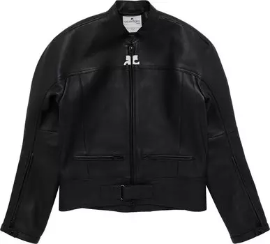 Куртка Courrges Scuba Leather Bomber 'Black', черный