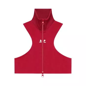 Куртка Courrges Scuba Tracksuit Interlock Cropped Jacket 'Ruby', красный