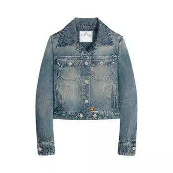 Куртка Courrges Signature Denim Trucker Jacket Vintage Medium Blue, синий