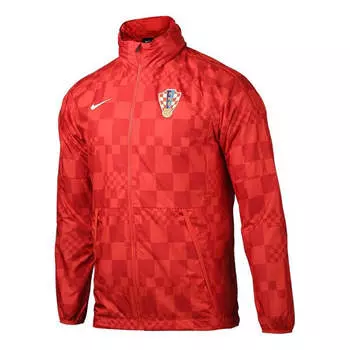 Куртка croatian team football water repellent jacket light crimson Nike, красный