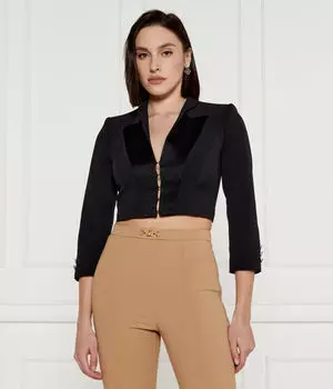 Куртка Cropped fit Elisabetta Franchi, черный