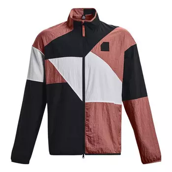 Куртка curry woven raincoat jacket 'red black white' Under Armour, красный