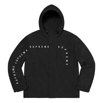 Куртка curve logos ripstop jacket 'black white' Supreme, черный