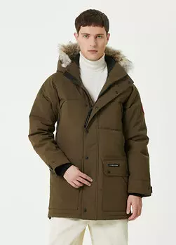 Куртка цвета хаки с капюшоном emory Canada Goose