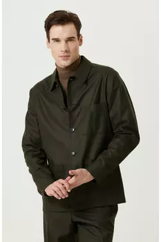 Куртка цвета хаки с моно воротником Network, хаки