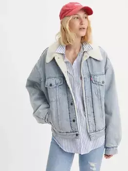 Куртка дальнобойщика из шерпа 90-х годов Levi's, цвет Morning Sunlight - Light Wash