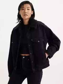 Куртка дальнобойщика из шерпы 90-х годов Levi's, фиолетовый