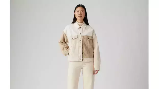 Куртка дальнобойщика на стеганой подкладке Levi's, белый