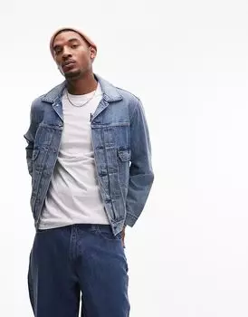 Куртка дальнобойщика тип 2 деним кромка средняя стирка Levi's