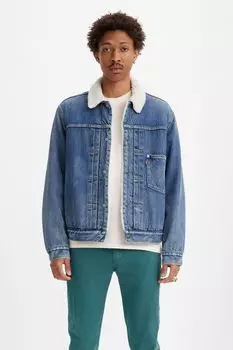Куртка дальнобойщика Type I из искусственной овчины Levi's, синий