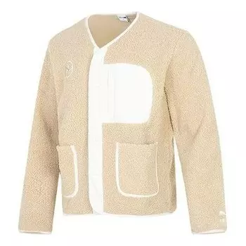 Куртка das cc stand collar jacket 'beige' Puma, бежевый
