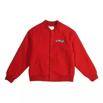 Куртка delta logo varsity jacket 'red' Supreme, красный