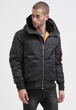 Куртка демисезонная Alpha Industries HOODED, цвет Black