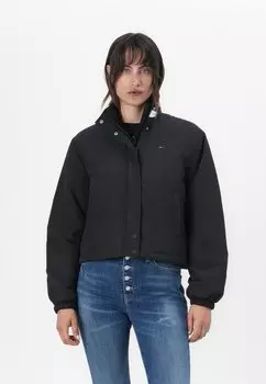Куртка демисезонная ESSENTIAL PADDED FLAG JACKET Tommy Jeans, черный