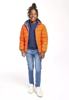 Куртка демисезонная HOODED PUFFER MINOTI, цвет orange