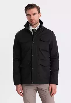 Куртка демисезонная WITH HIGH COLLAR Ombre, черный
