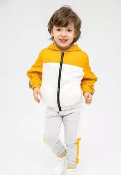 Куртка демисезонная WITH HOOD MINOTI, цвет yellow/white