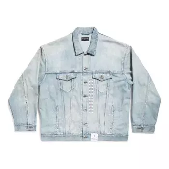 Куртка denim size sticker jacket 'blue' Balenciaga, синий