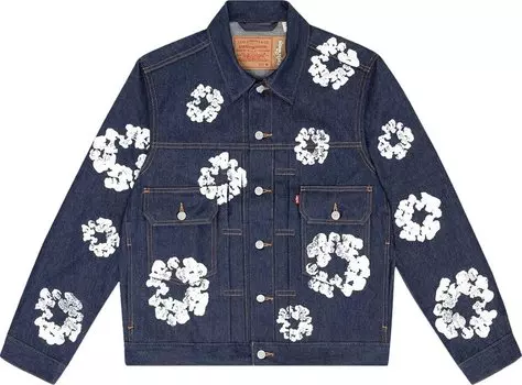 Куртка Denim Tears Type II All Over Wreath 'Raw', синий