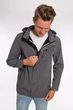 Куртка DEPROC Active softshell "ELLIOT PEAK MEN", также доступна в больших размерах, антрацит