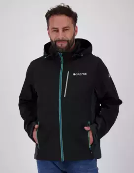 Куртка DEPROC Active Softshell "NUNAVUT MEN II", также доступна в больших размерах, черный