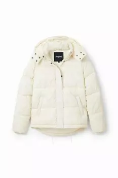 Куртка Desigual с капюшоном, светло-бежевый