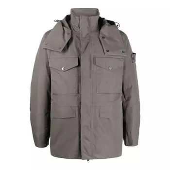 Куртка detachable hooded down jacket 'grey' Stone Island, серый