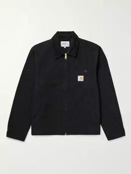 Куртка Detroit Corduroy-Trimmed из органического хлопка и парусины CARHARTT WIP, черный