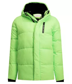 Куртка детская Calvin Klein Jeans стеганая с капюшоном, зеленый
