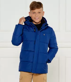 Куртка детская Calvin Klein Jeans утепленная с монограммой, синий