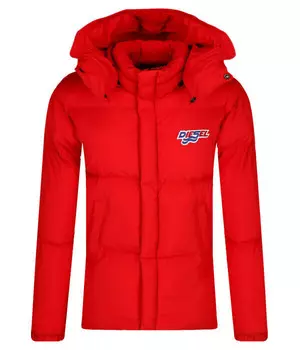 Куртка детская Diesel утепленная с капюшоном, красный