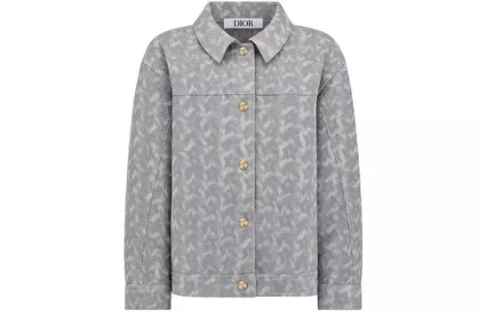 Куртка детская Dior с воротником, серый