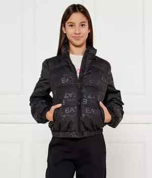 Куртка детская Ea7 короткая стеганая, черный